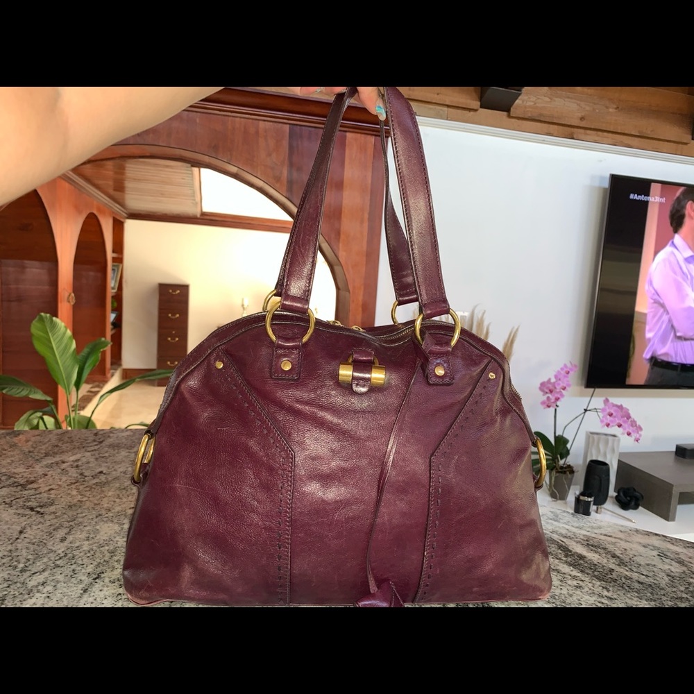 YSL Patent Leather Muse Tote